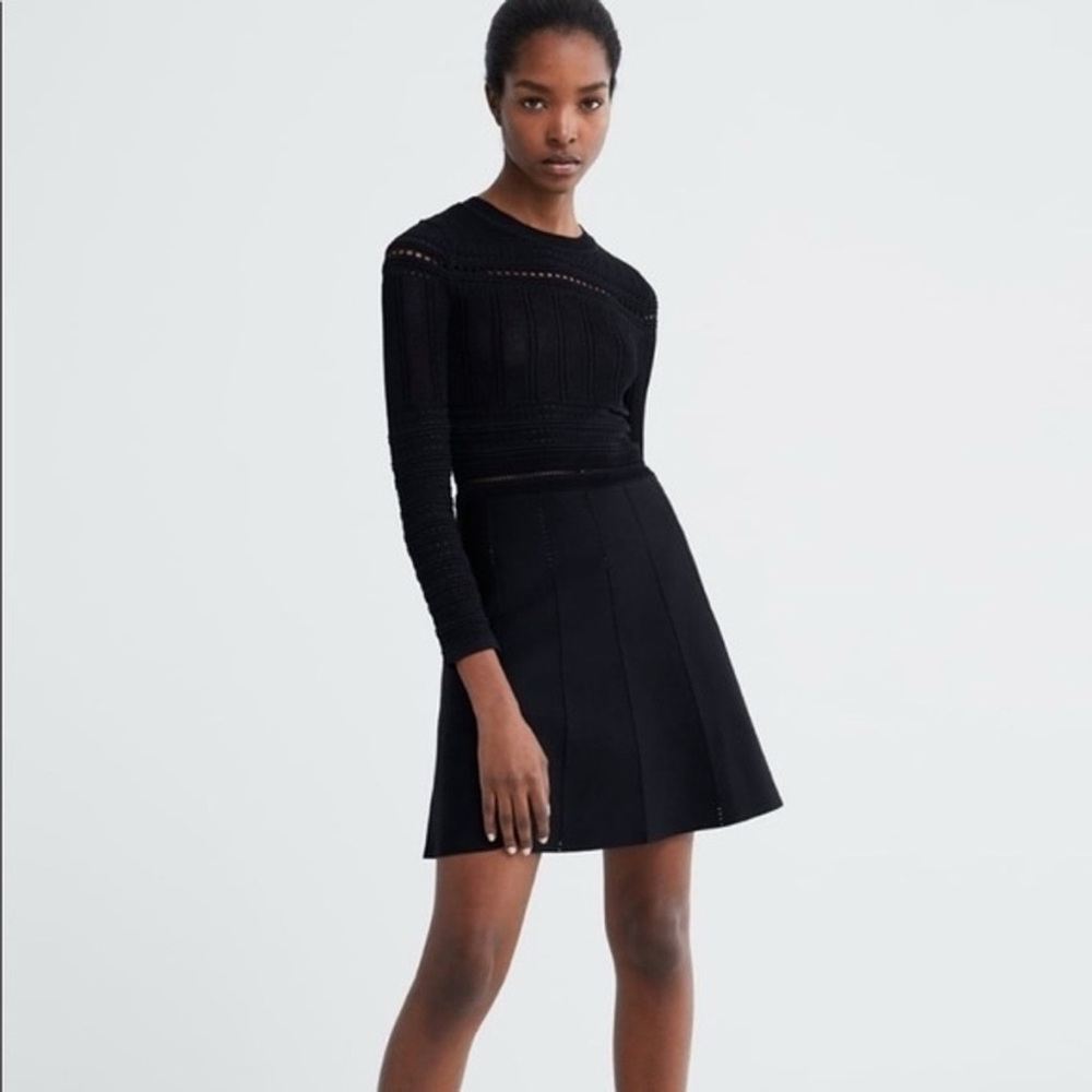 Zara Black Long Sleeve Dress